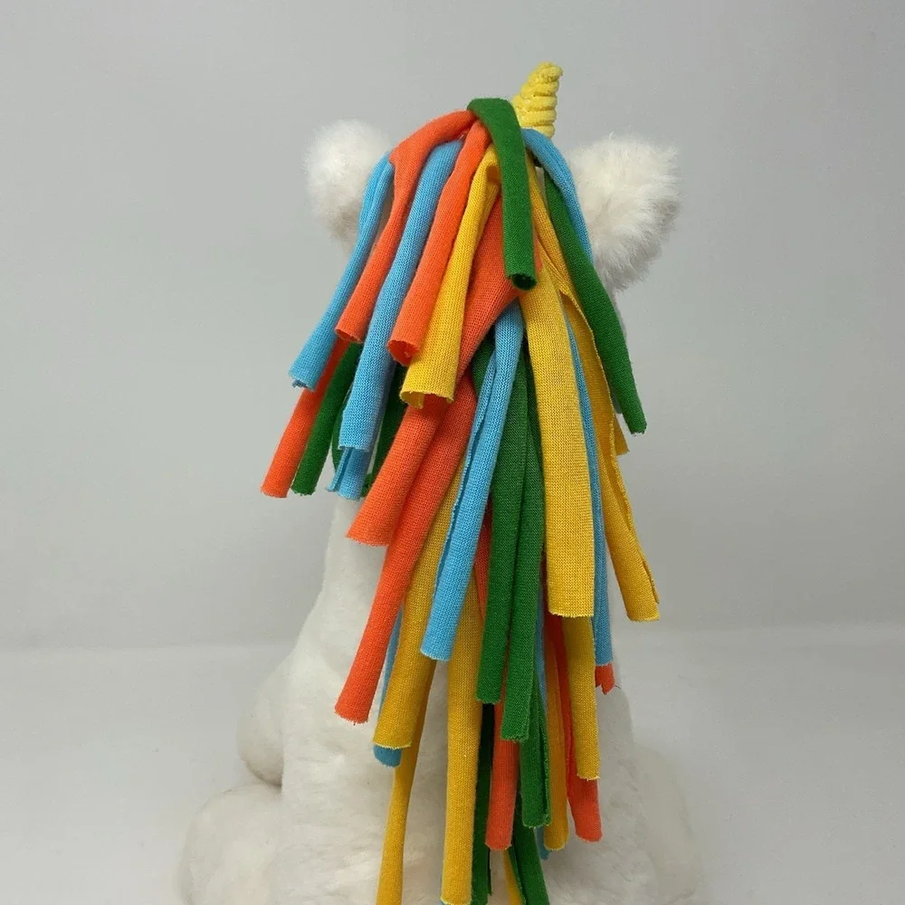 Giggle Scape‎ Target Unicorn White Plush Stuffed Animal Rainbow Mane